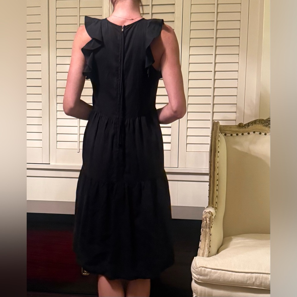 Ulla Johnson linen blend black tiered dress - Picture 12 of 16